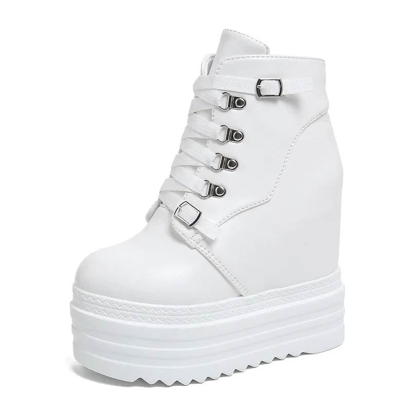 

New 2025 Women Wedge Casual Shoes Zipper Height Increasing Breathable Women Autumn Platform Sneakers Walking Flat Trainers Shoes