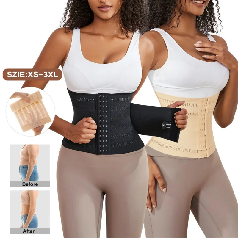 Wasit Trainer 23 27 CM Height Faja Colombianas Slimming Women Thin Bodysuit Shaping Corset Double Belt Tummy Control