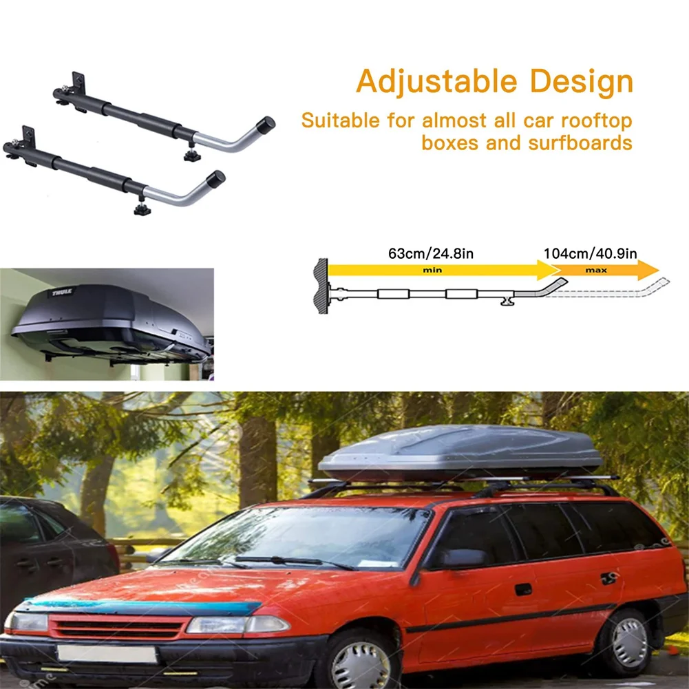 

Kayak Roof Rack J-Bar Carrier Holder For Canoe SUV Cars Truck,Surf Ski Car Top Mount Racks For Trip 24.8in-40.9in Adjustable