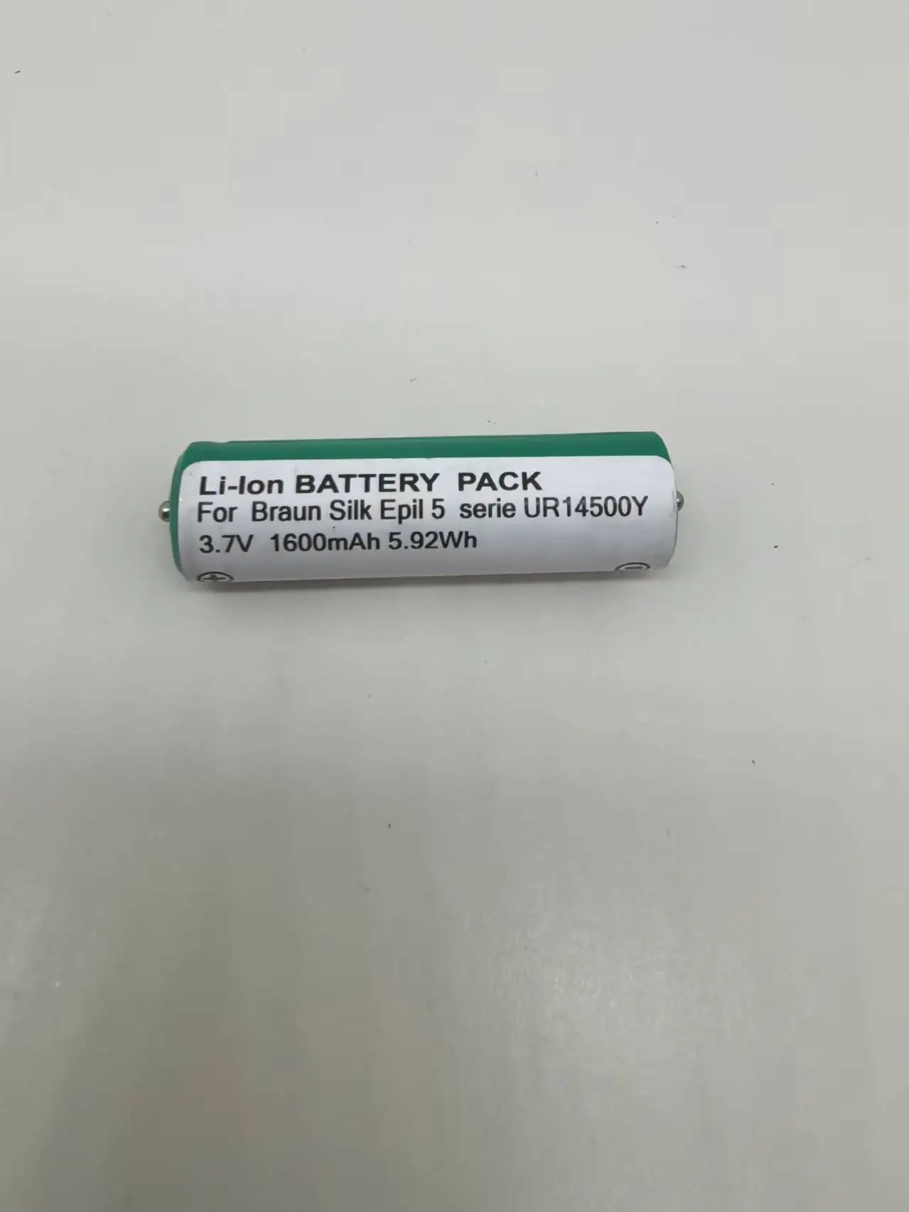 3.6v 680mAh Li-ION battery with Pins; replaces Braun, National, Panasonic UR14500L  Ships within 2 days,delivery in 10–25 days