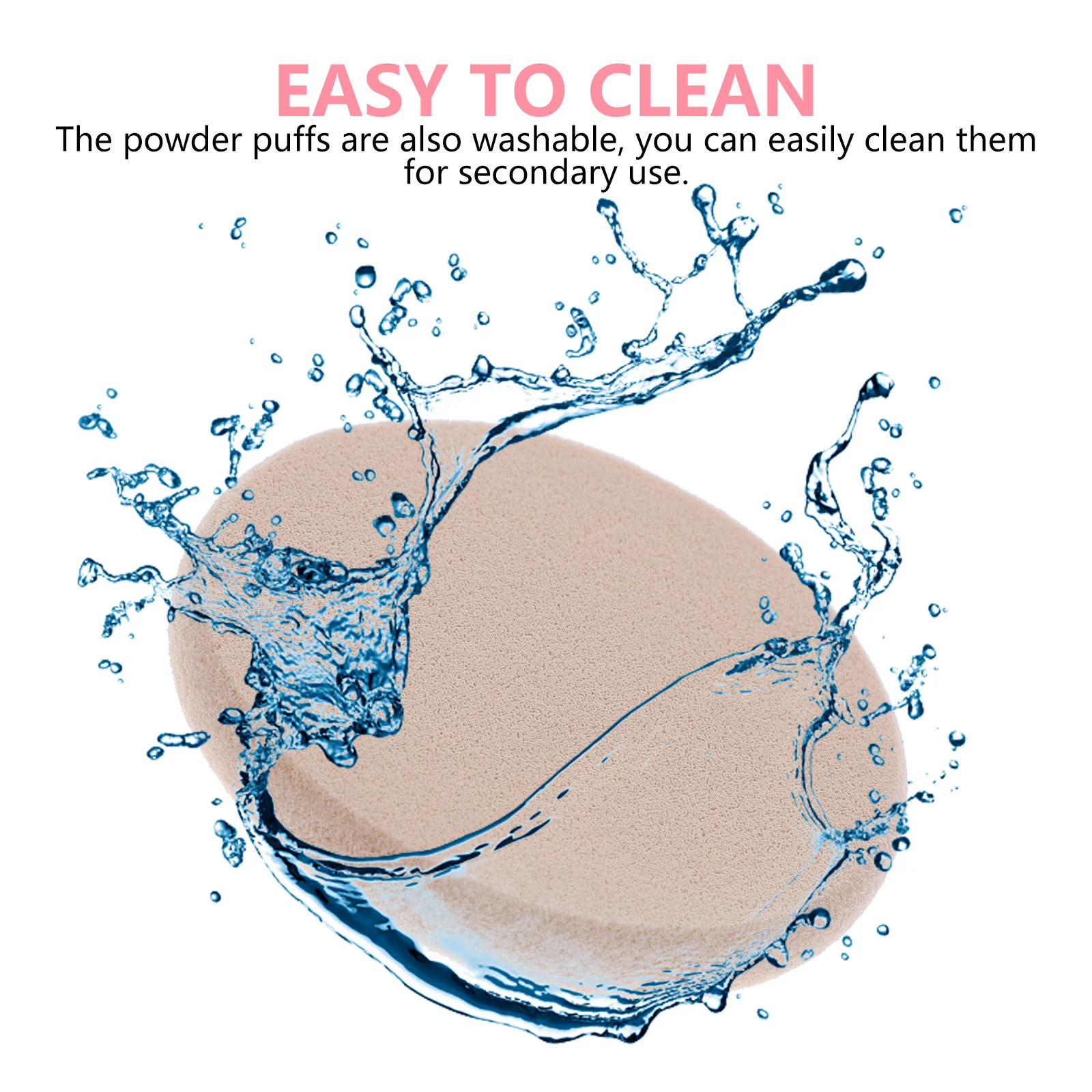 

2Pcs Compact Powder Puff Makeup Sponges Travel Case Premium Face Sponge Foundation Beauty Sponge for Salon Home