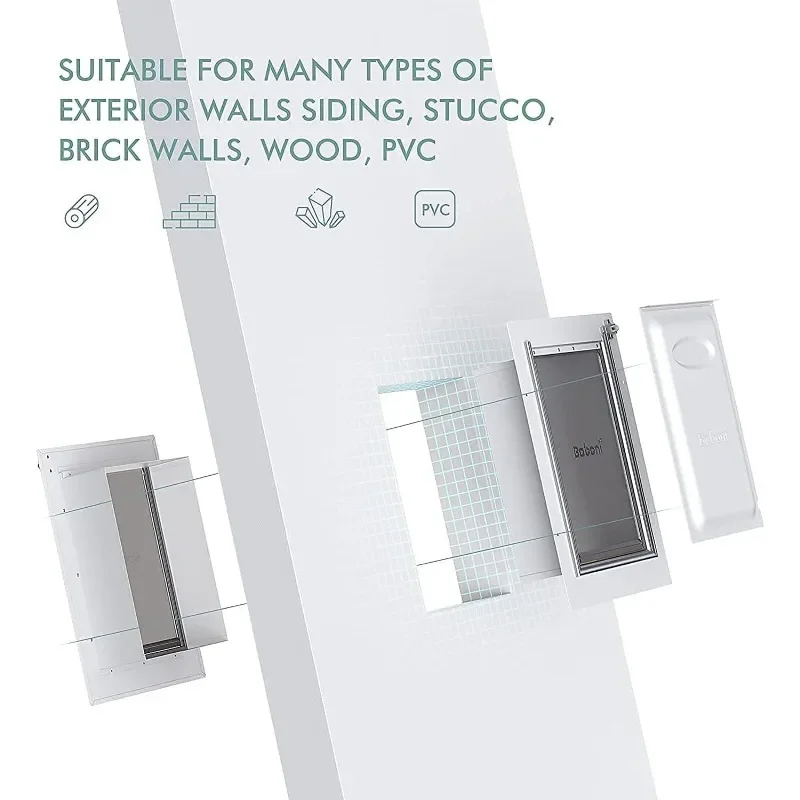 Steel Frame and Telescoping Tunnel, Aluminum Lock, Double Flap Dog Door and Cat Door, Strong and Durable