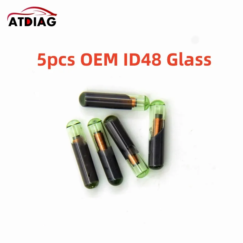 

5 шт. Вторичный рынок ID48 ID 48 транспондер Стандартный чип чистый OEM Автомобильный Транспондер стеклянный чип ID 48 разблокированный чип