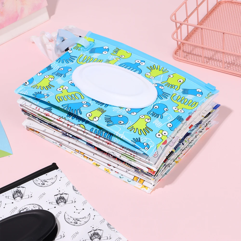 1PC Eco-friendly Reusable with Snap Strap  Wet Wipes Box Wipes Container Wet Wipes Bag Cleaning Wipes Case