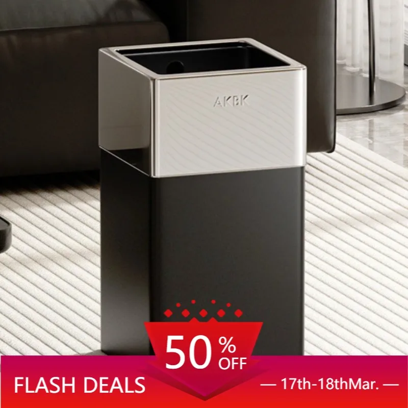 

Kitchen Bathroom Garbage Can Bedroom Living Room Trash Can Household Luxury Litter Bins Large Trash Bin Waste Toilet Cleaning