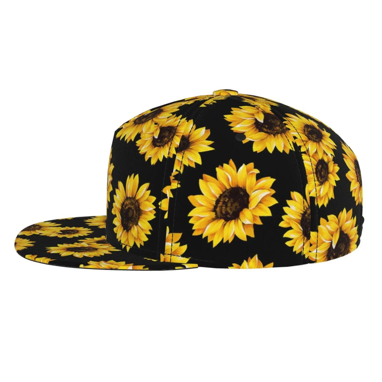Gelang Daisy Flower Flat Brimmed Hat Street Skateboarding Hip Hop Hat Outdoor Leisure Sunshade Baseball Hat Universal