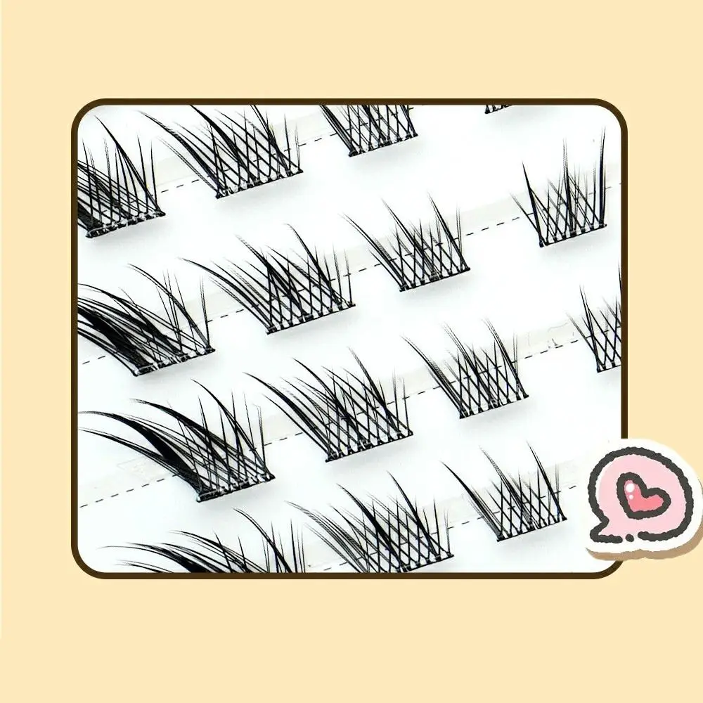 Fluffy Fake Cluster Eyelashes Long Lasting Makeup Tools Glue Free False Eyelashes Resuable DIY Adhesive False Eyelashes Beauty