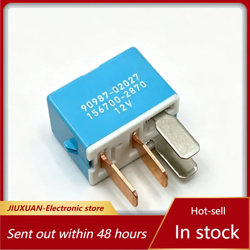 New 1pcs/lot 90987-02027 DC12V 4Pin Blue Large Terminal Automotive Plug Relay