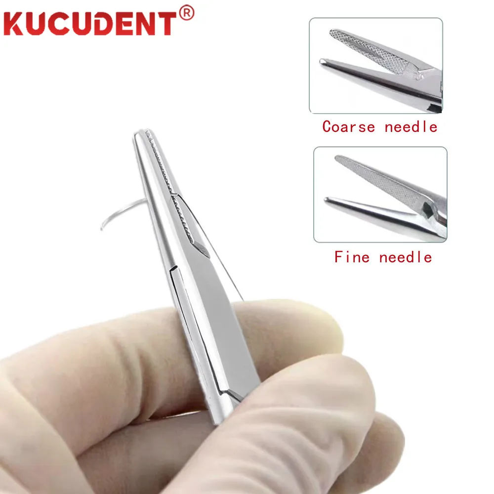 ทันตกรรมเข็มผู้ถือ Plier กรรไกรผ่าตัดสแตนเลสจัดฟัน Tweezer Hemostatic เย็บ FORCE เครื่องมือทันตแพทย์