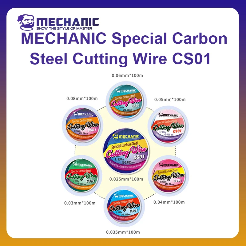 MEHANIC OFFICIAL Special Carbon Steel Cutting Wire CS01 Mobile Phone LCD Screen Separation Repair Steel Cutting Wire Tools