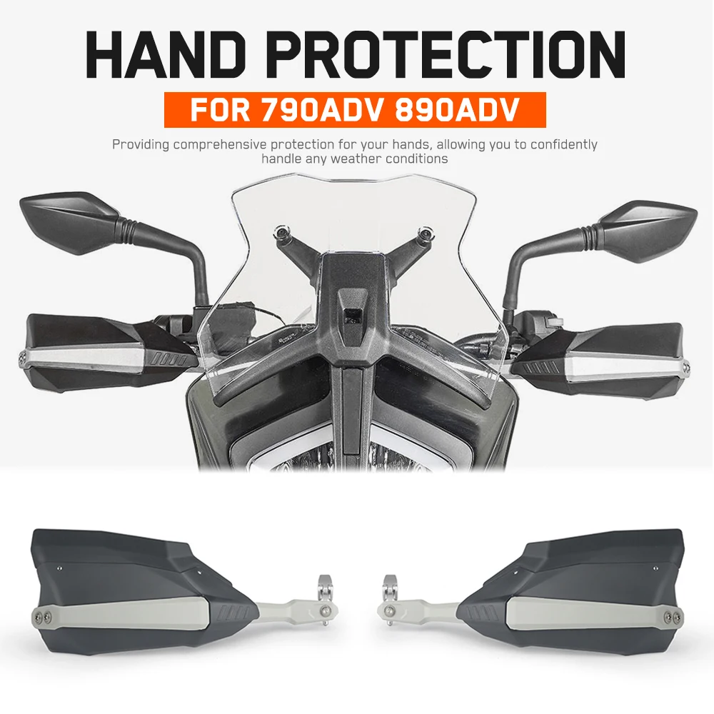 

Motorcycle Hand Guard Wind Deflector Handlebar Handguard Protector Brush Bar Kit For 790ADV 890ADV 790 890 ADV Adventure