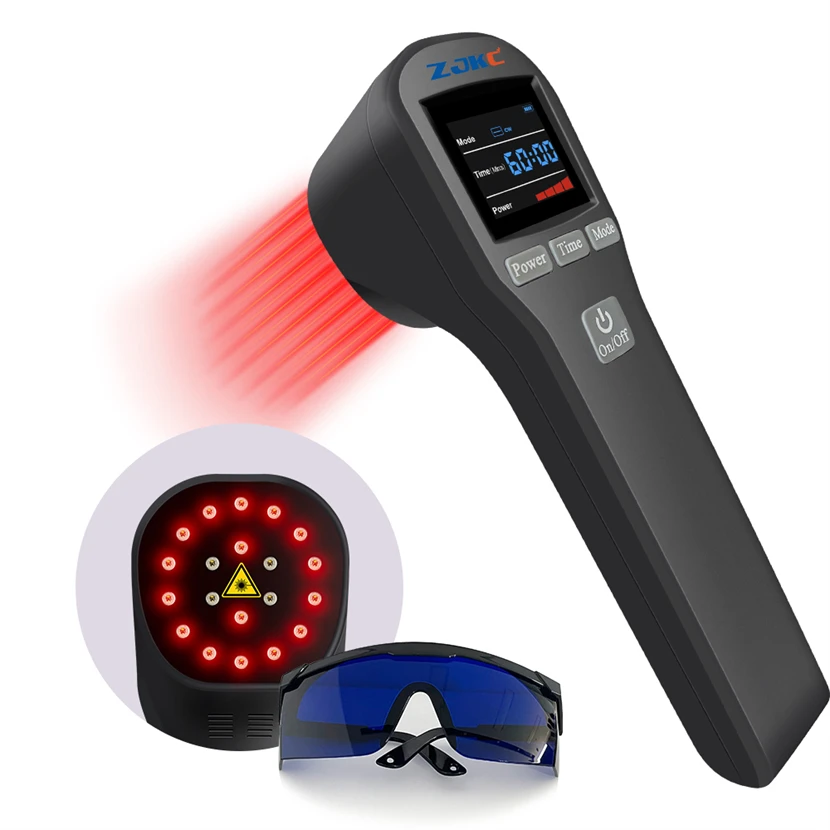 

ZJKC Medic Therapeutics Handheld Pain Management Laser Knee 650nm 808nm Red Light Laser Therapy Device for Arthritis Horse Pet