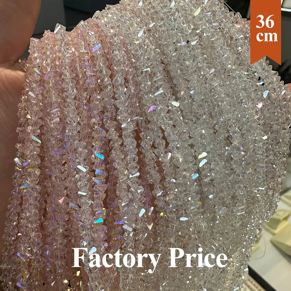 

5 Strands Natural Pink Quartz Beads Taper Stone Loose Spacer Beaded for Making DIY Jewelry Bracelet Necklace Accessories 3mm