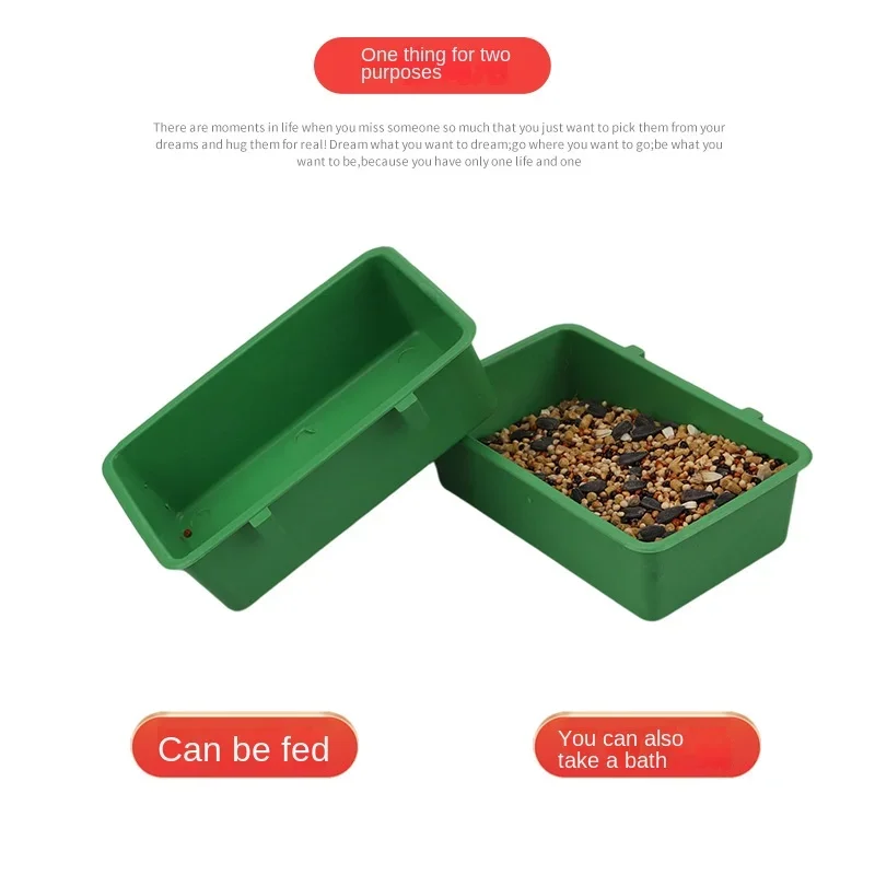 Bird Food Tray Parrot Bathtub Animal Multifunction Cage Standing Wash Shower Box Bird Toys Pet Bird Cleaning Products Birdcage