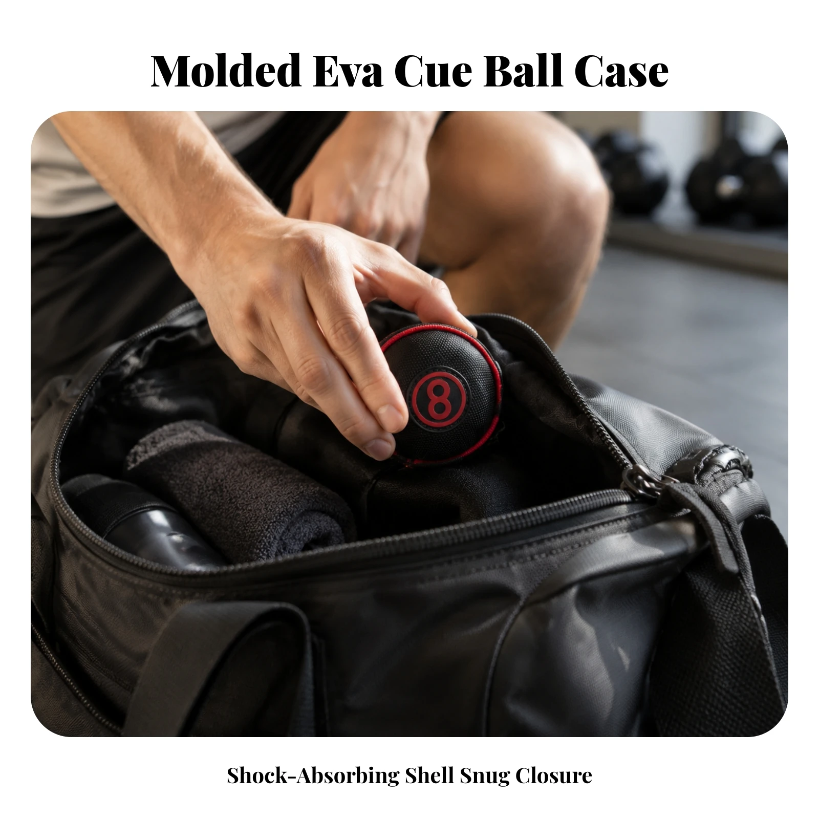 Mini Billiard Ball Storage Pouch Long-Lasting Billiard Cue Ball Case with Clip Pouch with Carabiner Clip Water-Resistant