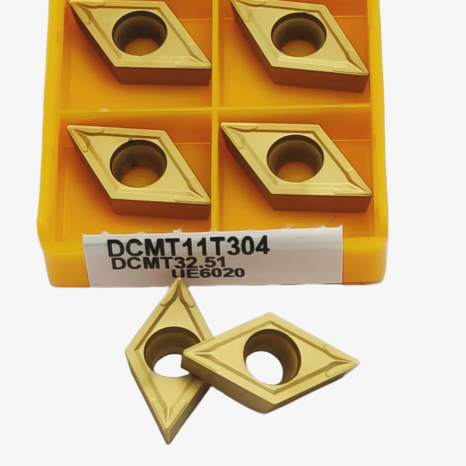 شفرة مخرطة CNC من الفولاذ المقاوم للصدأ ، قاطع إدراج الكربيد ، DCMT11T304 dcmt11t308vp15tf UE6020