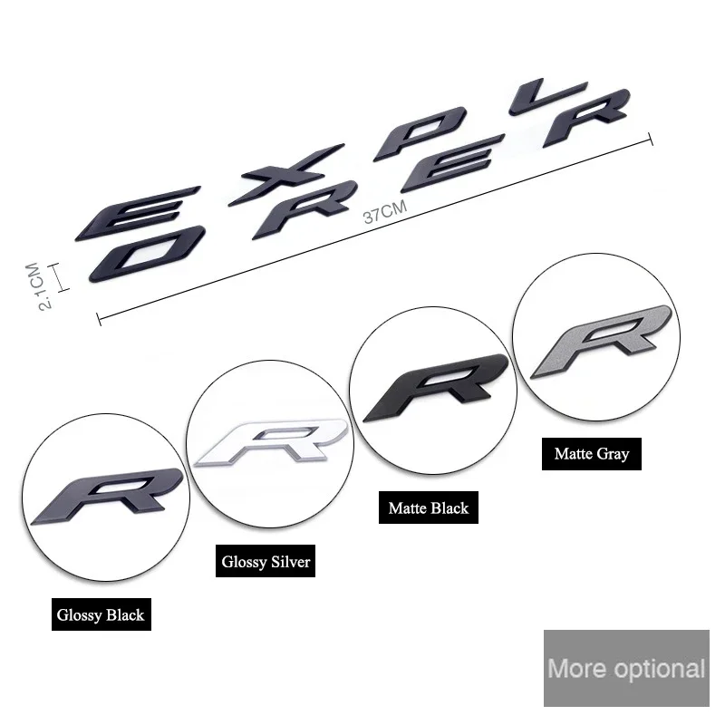 3D ABS Explorer Logo Letters Car Front Hood Emblem Bonnet Sticker For Ford Explorer 2011 2012 2013 2014 2015 2016 Accessories