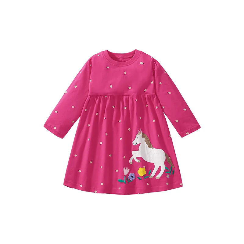 

Girls' Dress Autumn Children's Long Sleeve Dress Pure Cotton Printed Princess Dress