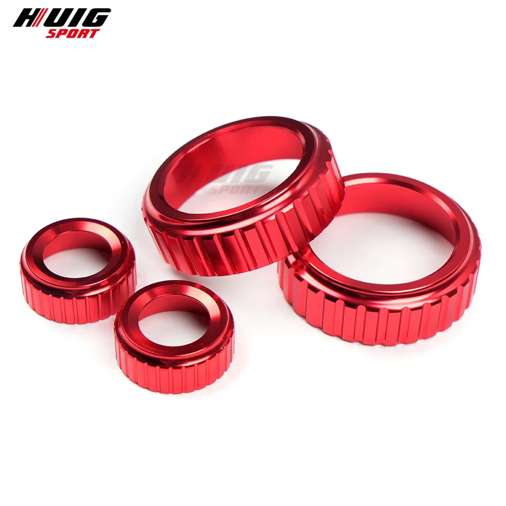 4PCS Car Audio Stereo Volume Ring Cover Interior Sticker Decoration For Hyundai Kona SX2 2024 For Hyundai Santa Fe MX5 2025