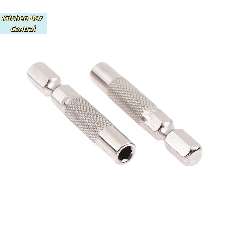【2Pcs Hex Shank 6.35-4mm Insert Bit Adapter Electric Screwdriver Socket Holder Micro Bit Adapter Magnetic Holder Tools】