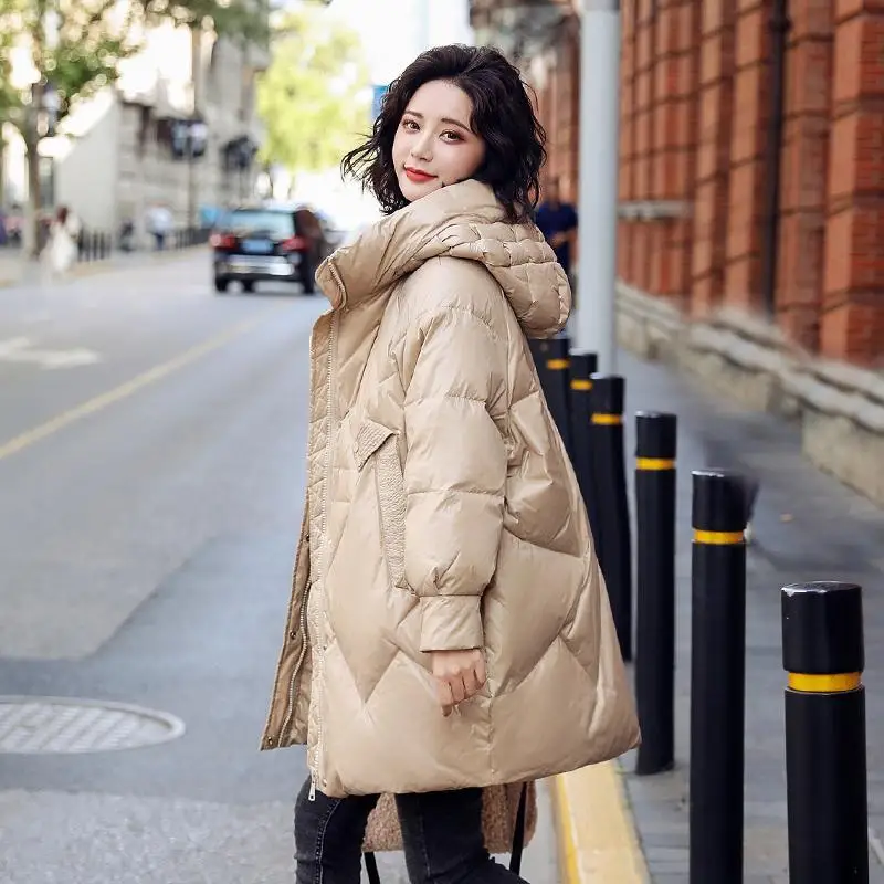 Winter New Women's Down Jacket Commuting Fashionable Loose White Duck Down Jacket