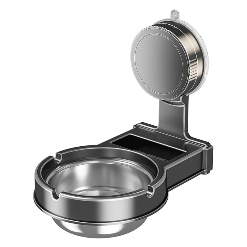

Modern Bathroom Ashes Container with Sturdy Suction Cup Mounted ABS Carbon Steel for Home Decor