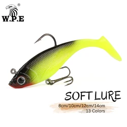 W.P.E Soft Lure 8cm/10cm/12cm/14cm 16g-38g Lead Head Fishing Bait Fake Bait Silicone Lure Soft Wobblers Fishing Tackle Pesca