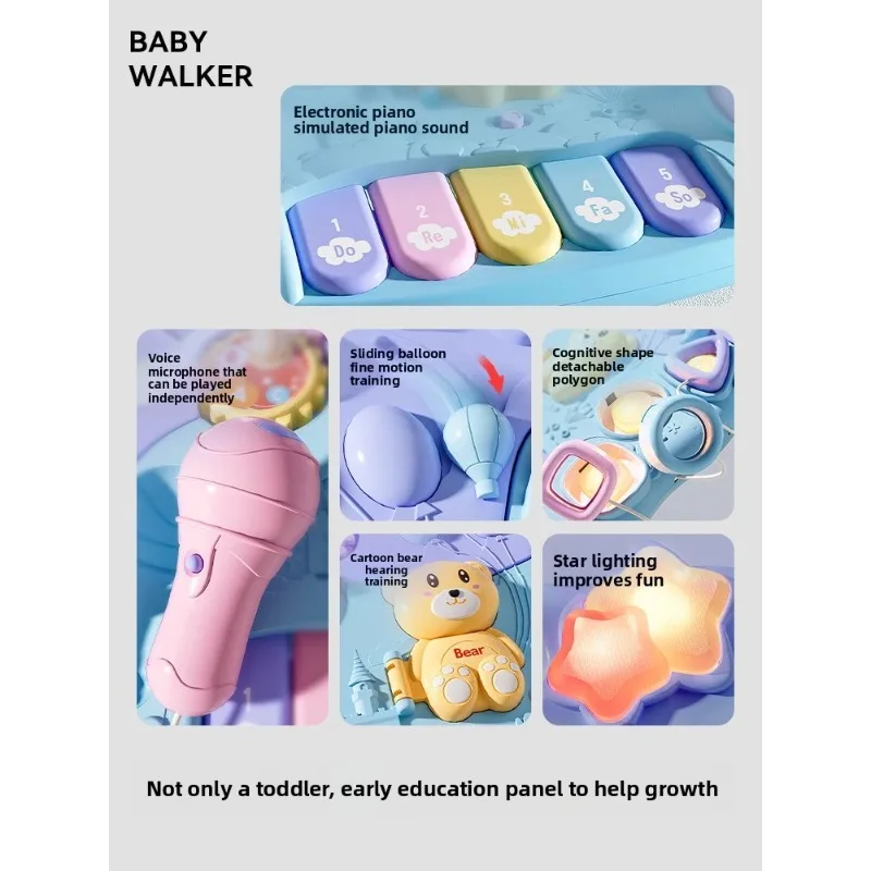 مشاية جديدة للدفع اليدوي لعام 2025 مضادة للساق للرضع والأطفال متعددة الوظائف من عمر 6 إلى 18 شهرًا ومضادة للدحرجة بعمر سنة واحدة #4