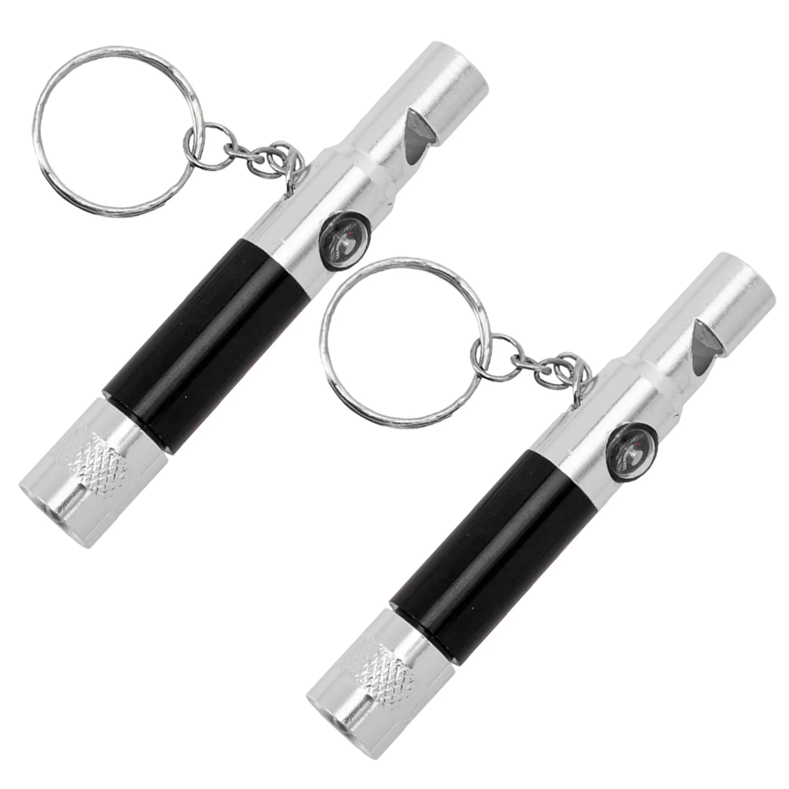 

2Pcs Pocket Survival Whistle with Compass Flashlight Outdoor Safety Equipment for Hiking Camping Wilderness Adventures Loud