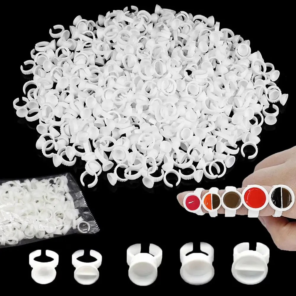 Disposable Microblading Tattoo Ink Ring Cup Caps Tattoo Pigments Holder Container for Permanent Makeup Tattoo Accessories