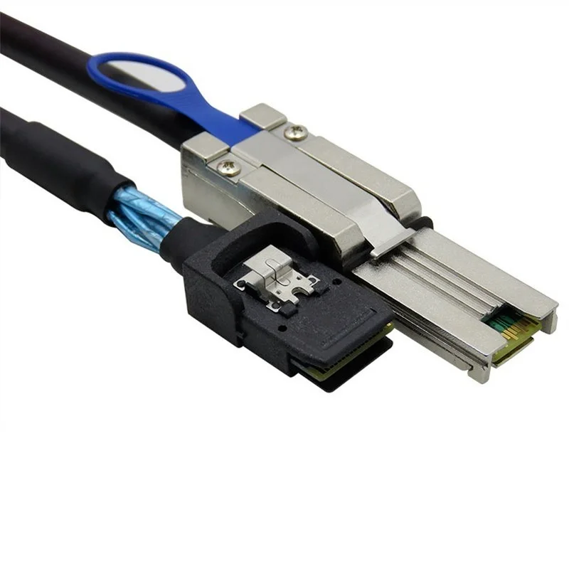 Two Colors 1M 2M Mini SAS 26P SFF-8088 To SFF-8087 36P Direct Attach Copper Cable Support 12Gb