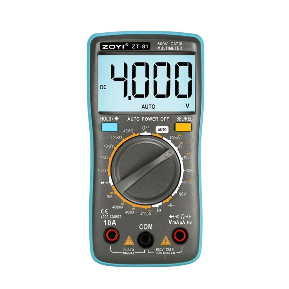 ZOYI ZT-81/82 Multimeter Digital Multifunctional Automatic Digital Display Intelligent Maintenance Electrician Universal Meter