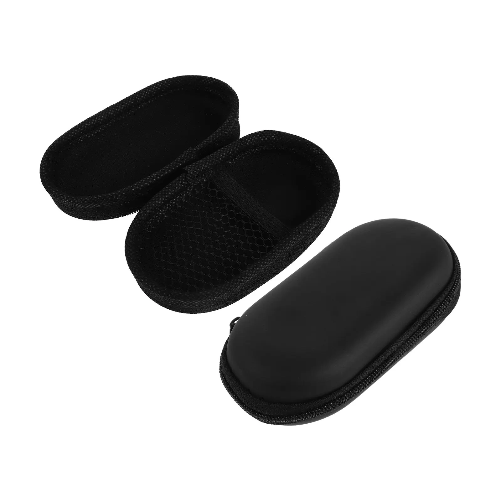 2Pcs Portable Alto Saxophone Mouthpiece Case Hard-Shell Reed Storage Box Lightweight Shockproof Zipper for Saxophone Clarinet