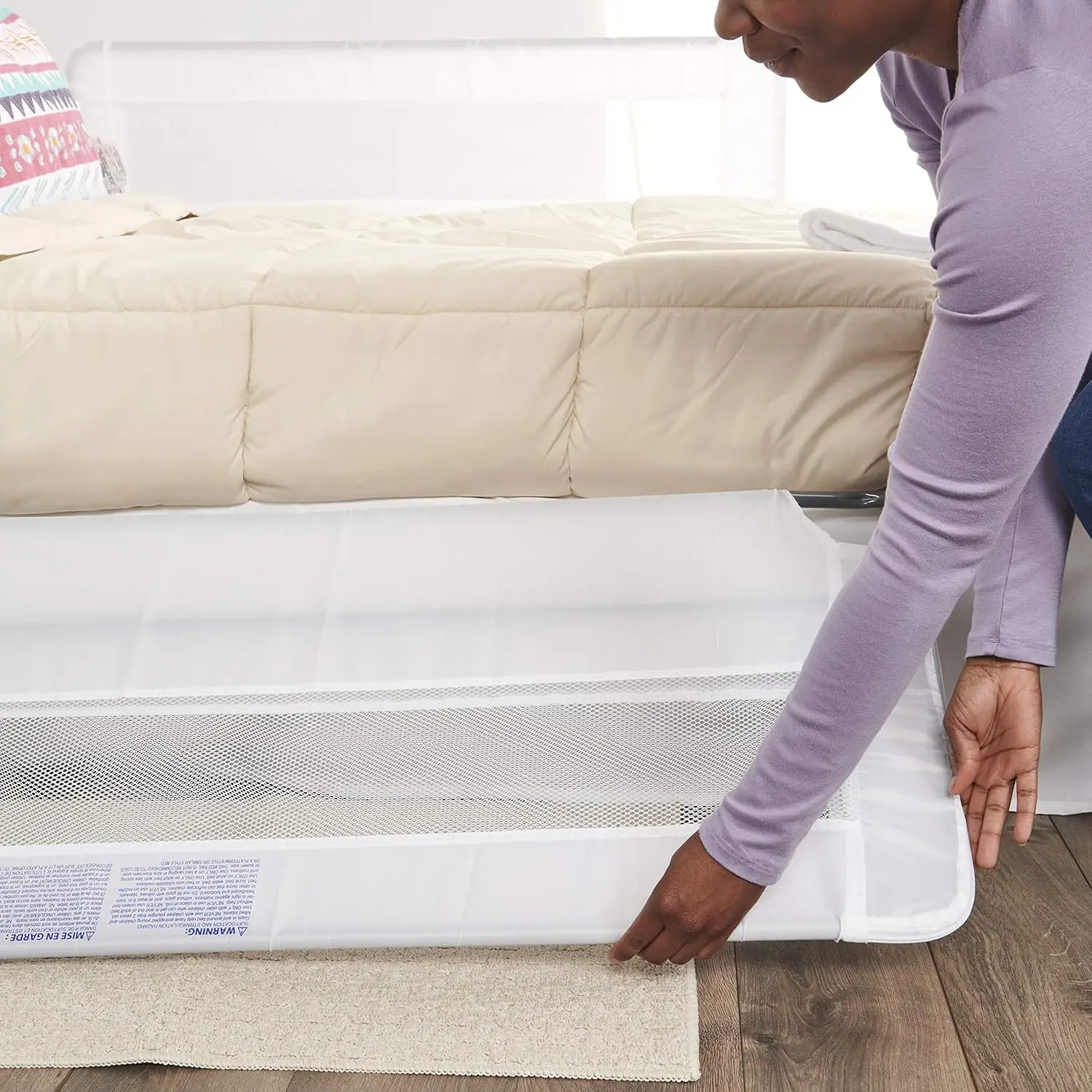 Doppelseitiges Bettgitter mit Sicherheitsanker-System, 2er-Pack