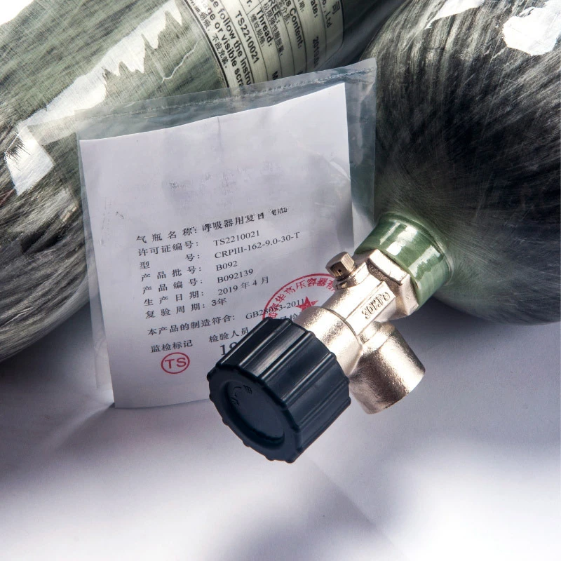 Positive pressure fire air respirator High pressure explosion-proof 9L carbon fiber gas cylinder 5 steel cylinder 6 spare bottle