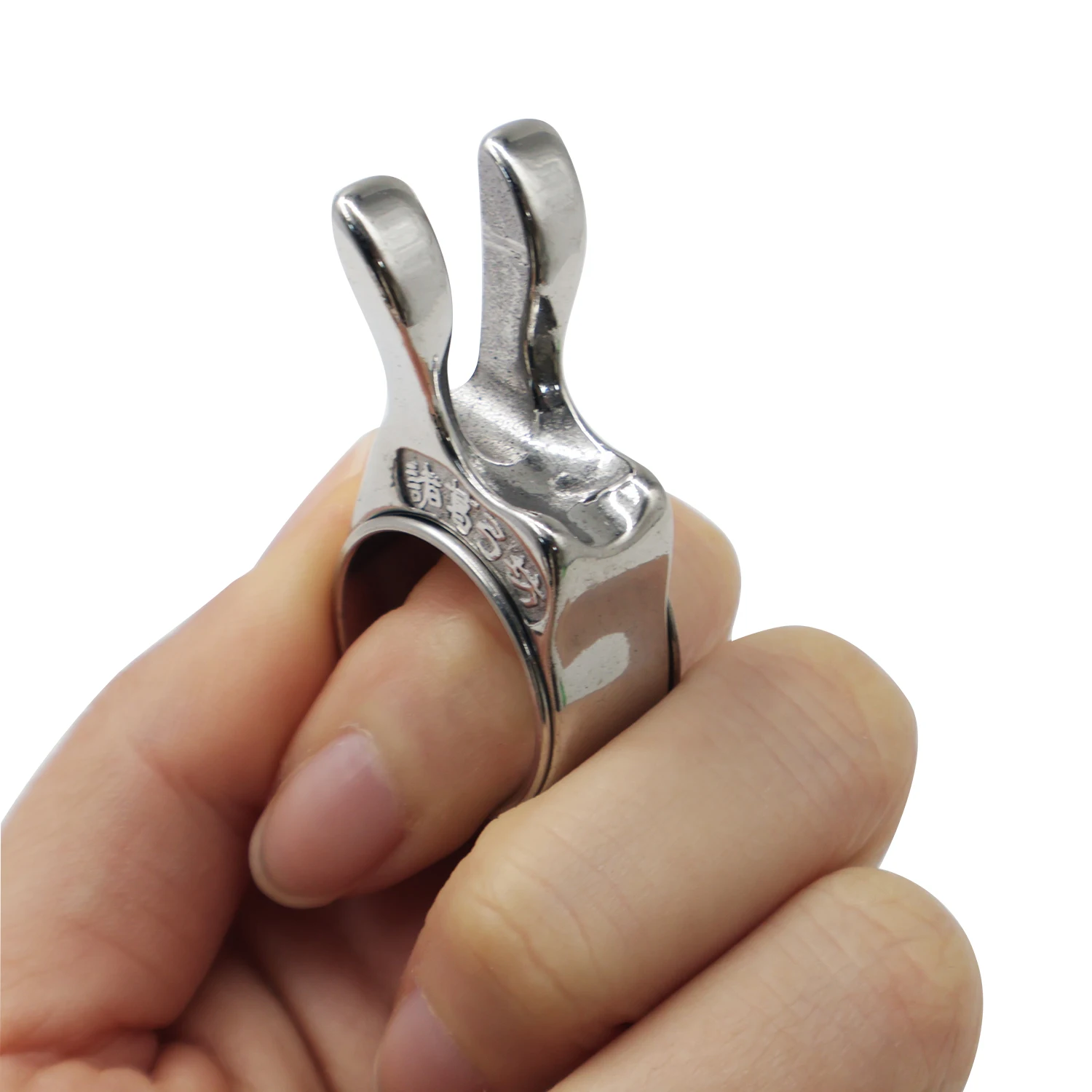 Schleuder-Angeldart-Auslöser, Edelstahl-Schießfingerring, Ring mit Lagerdesign, Schleuderzubehör – Detail 3