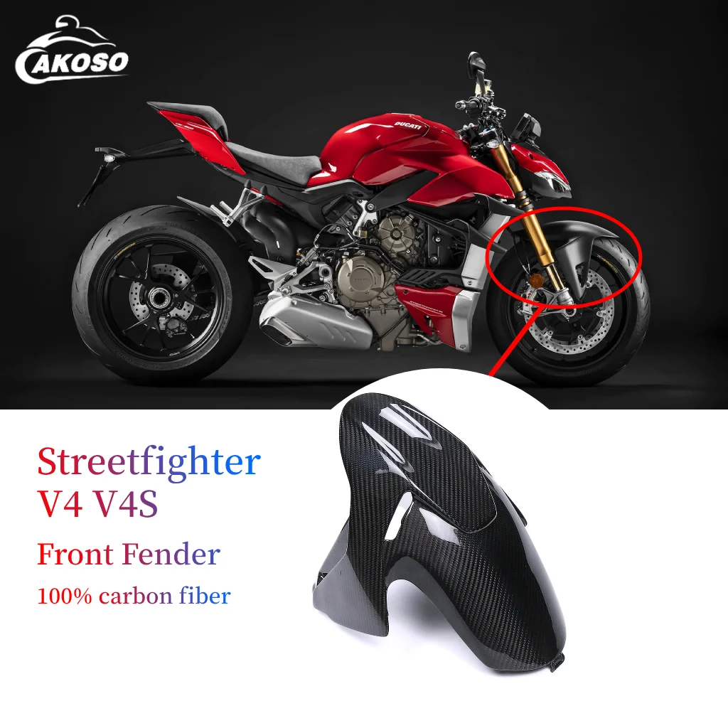 

For Ducati Street Fighter V4s Streetfighter V4 Modified with Carbon Fiber Front Fender Shell Accessories