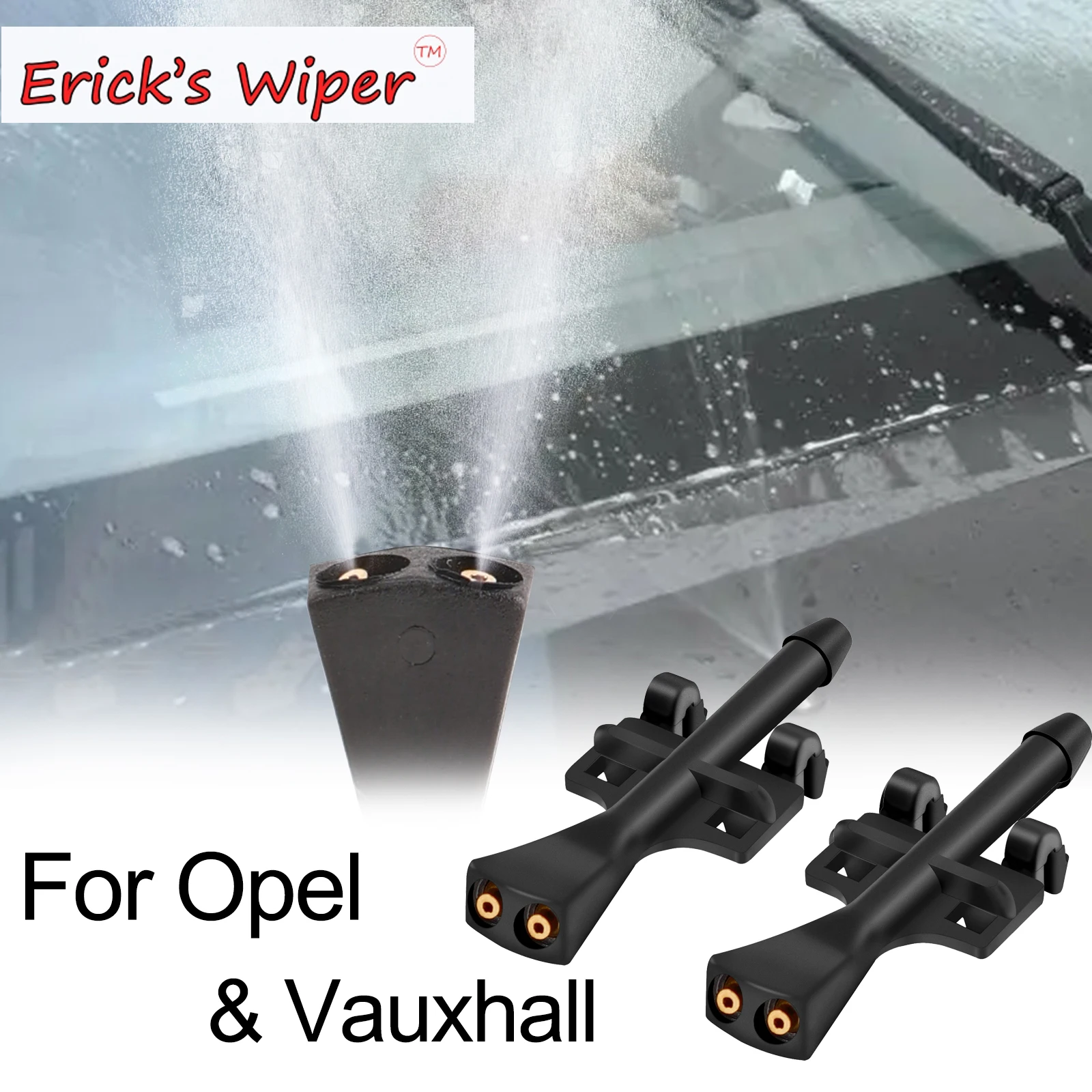 Erick\'s Wiper 2Pcs Front Windshield Wiper Washer Jet Nozzle For Opel Vauxhall Meriva A 2003 - 2010 OE# 1451243 93387764 Sprayer