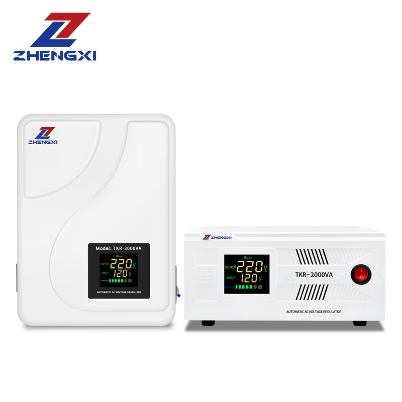 ZX Factory voltage stabilizer TKR-3000VA 5000VA single phase AVR 220v automatic voltage regulator for air conditioner