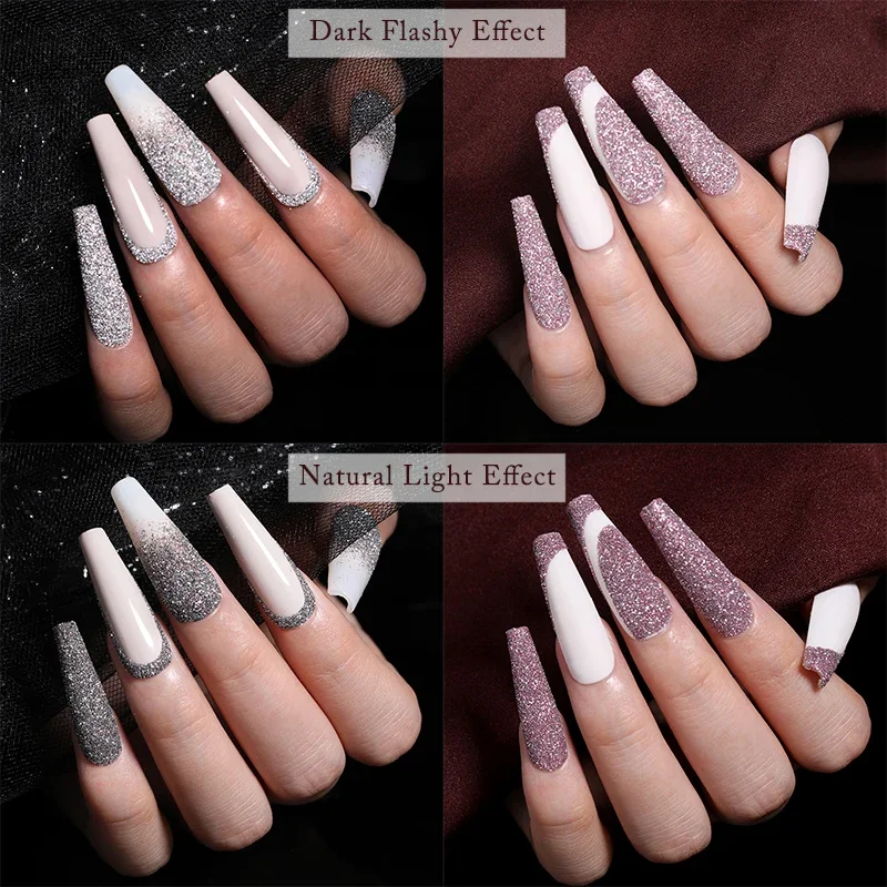 Reflective Glitter Powder Nail Art Pigment Dust Manicure Crystals Chrome Decoration