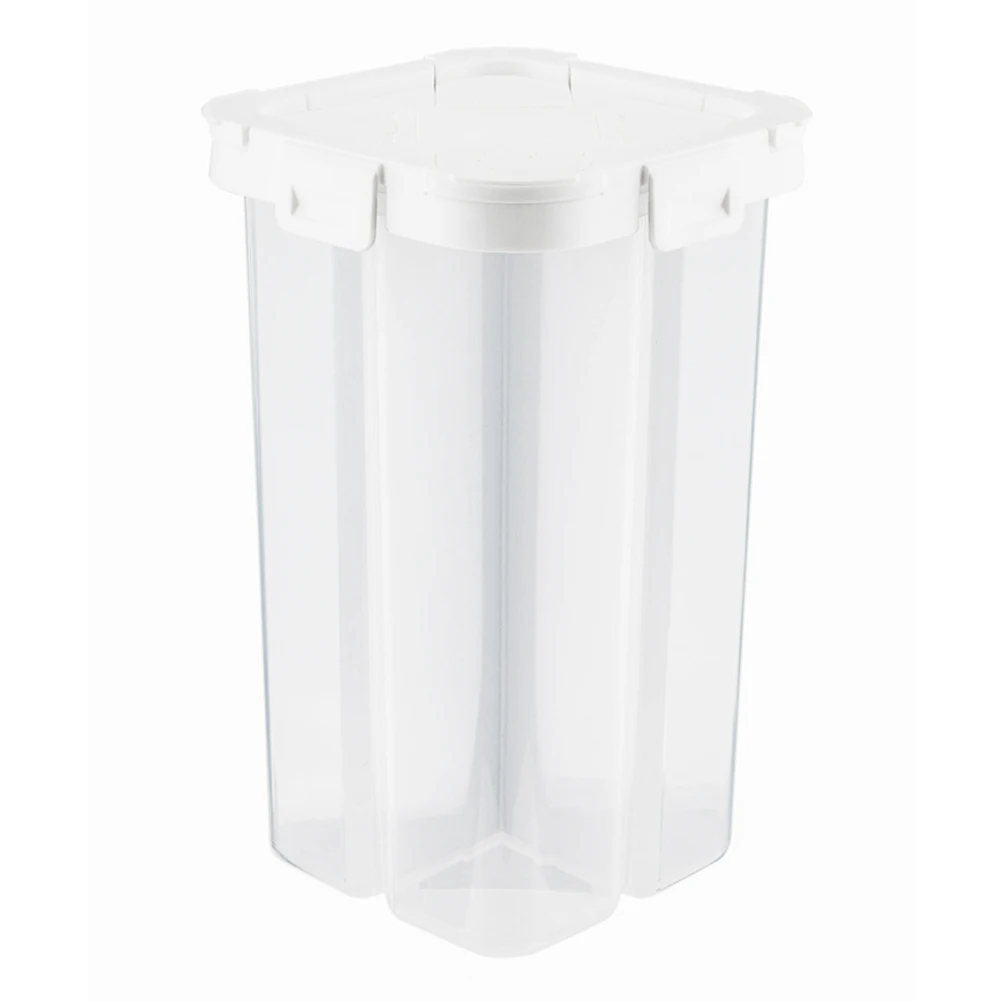

Sealed Can for Grain Storage 4-grid Transparent Container Cereal Dry Food Preservation Airtight Plastic Sealed Can