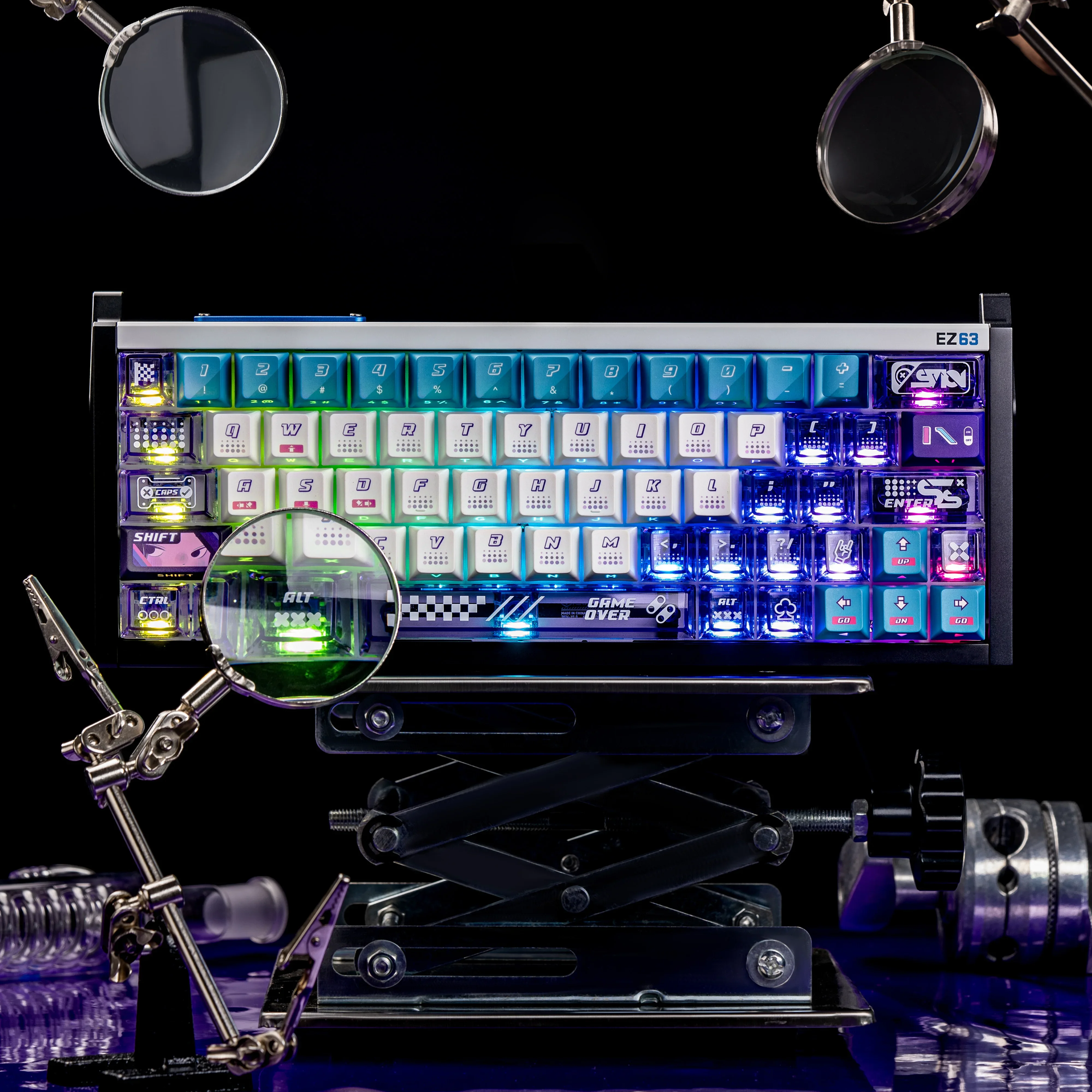 Visuelle Gaming-Tastenkappen Kirschprofil PBT und PC-Material Lila Sublimation PBT-Anpassung Tastaturkappe Arg Diego Diego