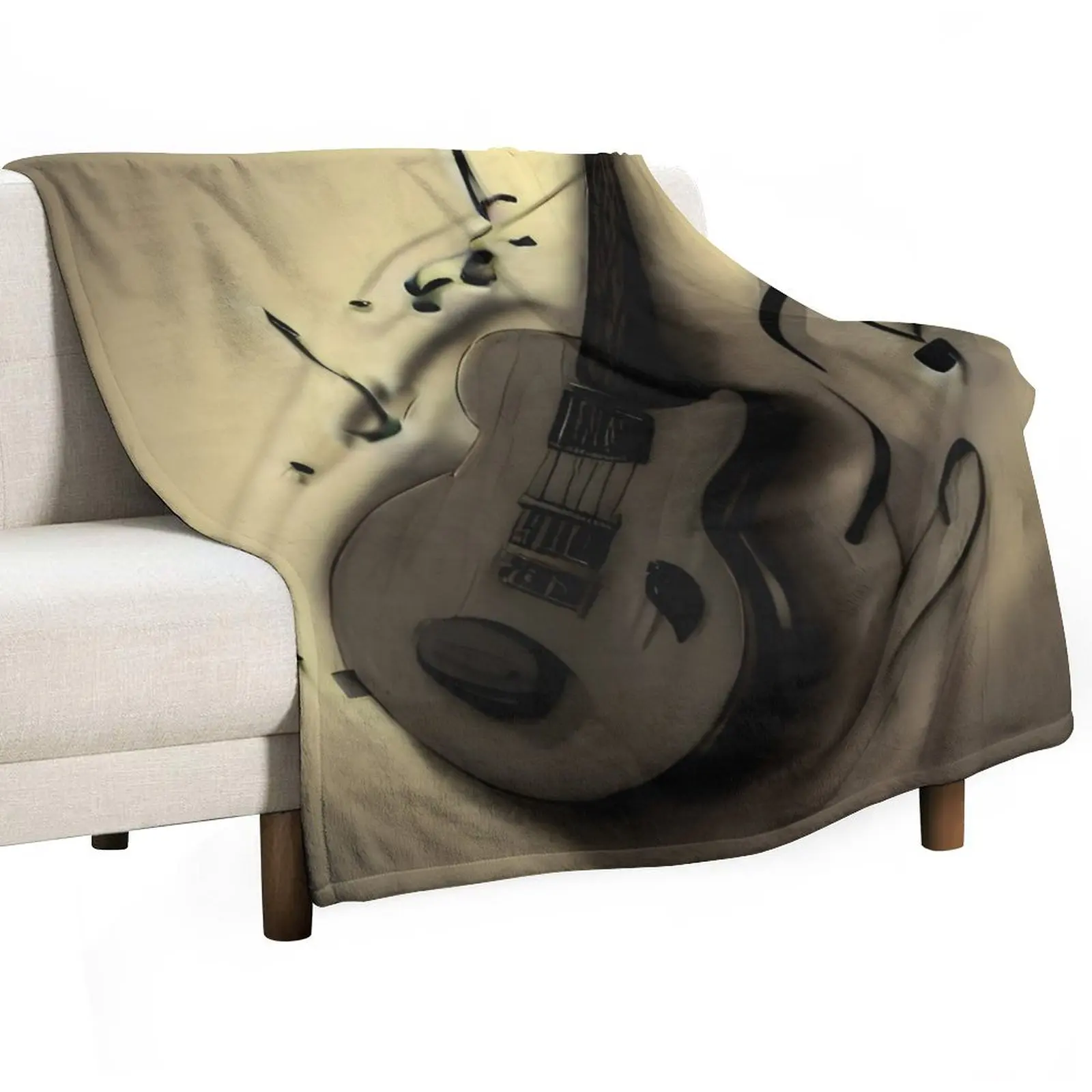 Acoustic guitar, abstract music or musical instrument design Throw Blanket Tourist Sofas Blankets