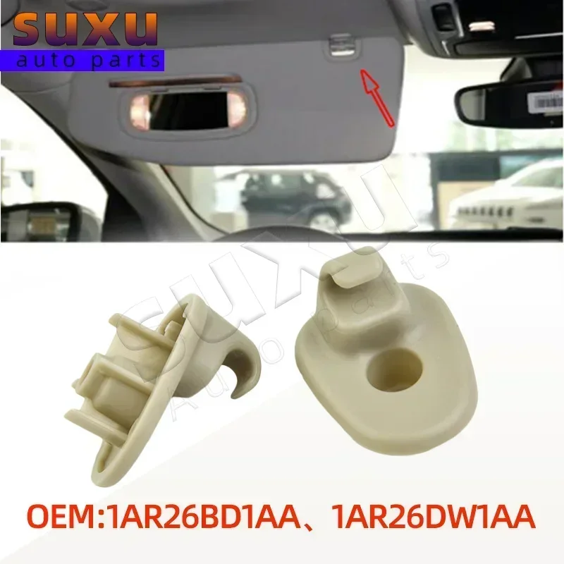 1PCS/2PCS/4PCS/10PCS OEM 1AR26BD1AA Roof Sun Visor Support Clip Holder Bracket For Jeep Liberty 2005-2012 Dodge Nitro 2008-2012
