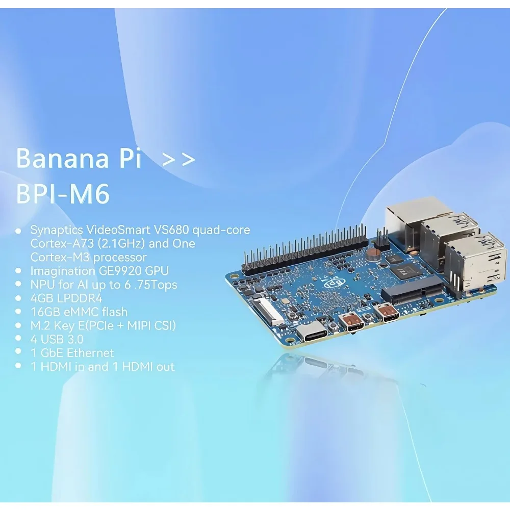 AvaCoreBanana Pi BPI-M6 Development Board Banana Pi VS680 Quad-core Cortex-A73 2.1GHz USB