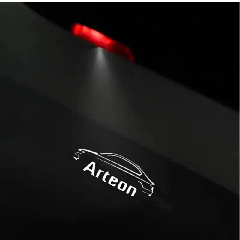 2Pcs LED Lights Car Door Ghost Shadow Atmosphere Lamp Projector Decoration For VW Arteon 2017 2018 2019 2020 2021 2022 2023