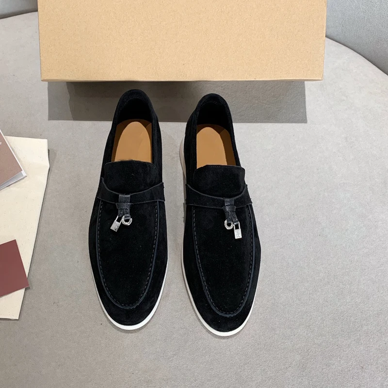 Leosoxs Schuhe Sneaker lässig Kind Wildleder spitzen Zehen keine Wohnungen Damenschuhe die neue Auflistung Designer Luxus