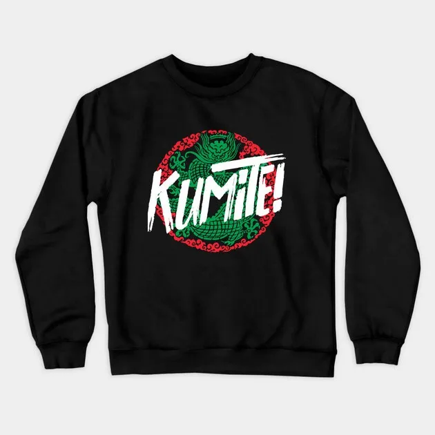 

Autumn and Winter Style Martial - Arts - Thrill Sweatshirt, "KUMITE!" Dragon Graphic for A Trendy and Intense Look