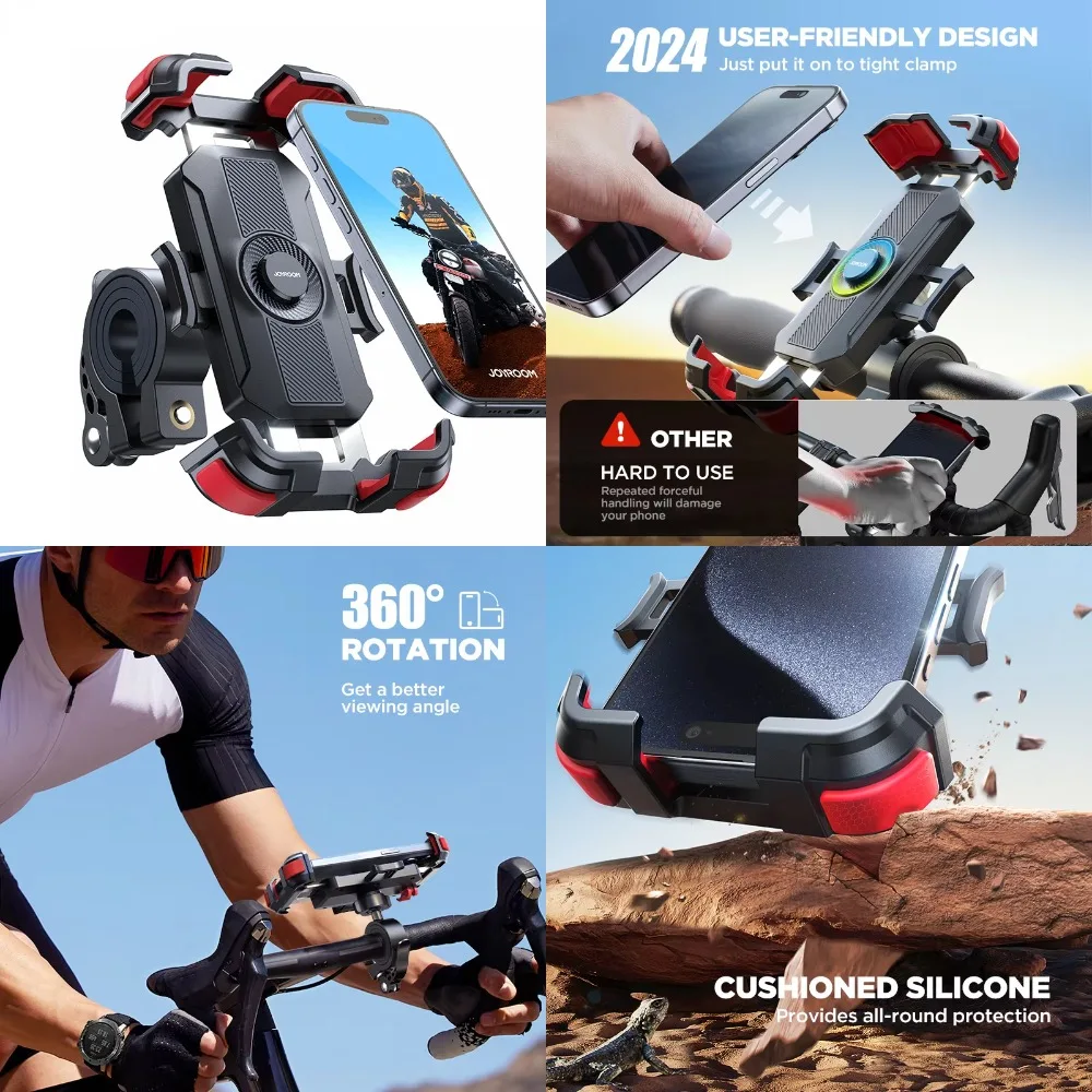 

tynae Motorcycle Phone Mount Upgrade Bike Phone Holder Ultra-Stable Bicycle Phone Mount Handlebar Cell Phone Clamp for Scooter