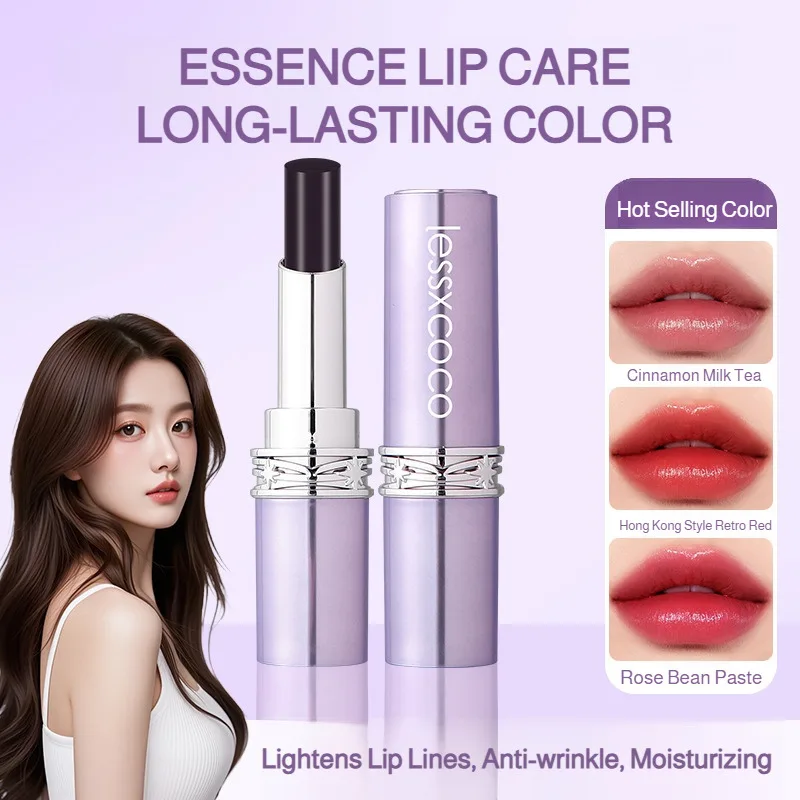 WrinkleReducing Lip Care Lipstick/Hydrating NonTransfer Lip Gloss/LongLasting Color For Daily Use/Adults Women/AntiAging